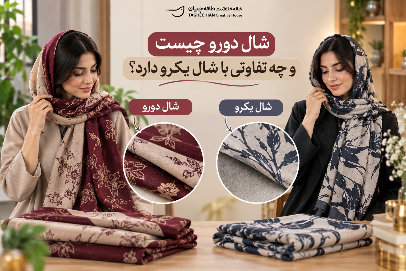 شال دورو چیست و چه تفاوتی با شال یکرو دارد؟